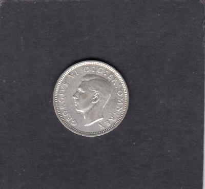 Beschrijving: 6 Pence GEORGIUS VI